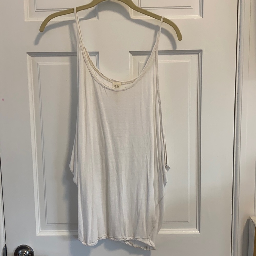 Free People, drapey white tank top
